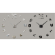 Horloge Murale Moderne 3D Miroir Sans Cadre Décoration Maison Bureau Chambre Salon Cuisine 100x100cm Argentée - www.yonis-sho...
