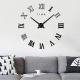 Horloge Murale DIY Grand Format Sans Cadre Numéros Romains Décoration Moderne Chambre Salon Cuisine Bureau 100x100cm - www.yo...