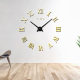Horloge Murale DIY Grand Format Sans Cadre Numéros Romains Décoration Moderne Chambre Salon Cuisine Bureau 100x100cm - www.yo...