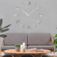 Horloge Murale DIY Grand Format Sans Cadre Numéros Romains Décoration Moderne Chambre Salon Cuisine Bureau 100x100cm - www.yo...