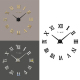 Horloge Murale DIY Grand Format Sans Cadre Numéros Romains Décoration Moderne Chambre Salon Cuisine Bureau 100x100cm - www.yo...