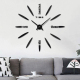Horloge Murale 3D Décorative XXL Pour Salon Chambre Cuisine Bureau Taille 100x100cm Noire