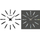 Horloge Murale 3D Décorative XXL Pour Salon Chambre Cuisine Bureau Taille 100x100cm Noire - www.yonis-shop.com