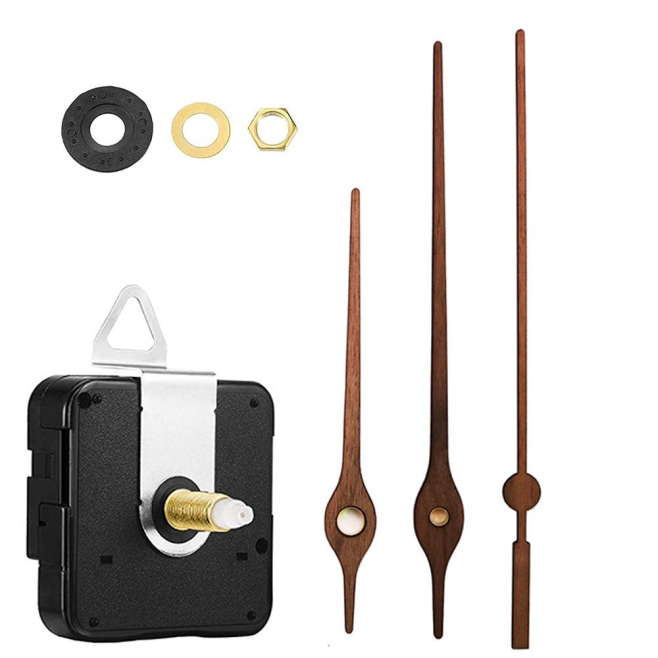 Kit De Réparation Pour Horloge Murale DIY Avec Aiguilles En Noyer Noir Et Mouvement Résistant - www.yonis-shop.com