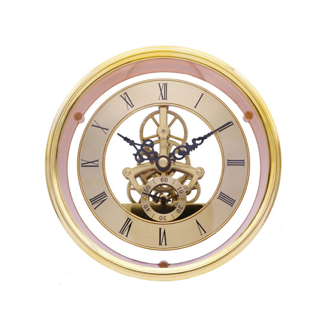 Horloge Quartz Métallique Transparente Avec Cadre Doré Et Chiffres Romains Pour DIY Et Réparation - www.yonis-shop.com