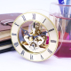 Horloge Quartz Métallique Transparente Avec Cadre Doré Et Chiffres Romains Pour DIY Et Réparation - www.yonis-shop.com