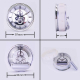 Horloge Quartz Métal Argentée 97mm avec Cadran Romain et Aiguilles Noires Accessoire DIY Idéal pour Réparation et Création - ...