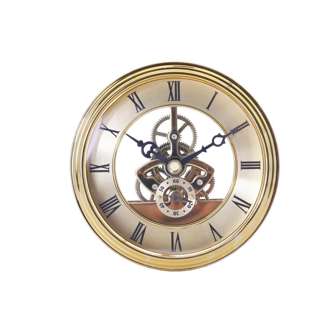 Horloge Métallique Transparente Quartz Idéale Pour DIY et Remplacement 97mm Or et Argent - www.yonis-shop.com