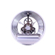 Horloge Quartz Métal Argentée DIY Avec Cadran Romain Et Aiguilles Noires - www.yonis-shop.com