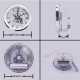 Horloge Quartz Métallique Transparente DIY Accessoire Cadre Argenté 103mm Pour Réparation et Remplacement - www.yonis-shop.com