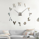Horloge Murale Numérique Indienne Argentée Décoration Maison DIY Effet 3D Haute Précision - www.yonis-shop.com