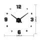 Horloge Murale 3D Moderne Sans Cadre Décoration Maison Chambre Enfant Grand Format Or 100x100cm - www.yonis-shop.com