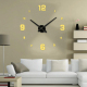 Horloge Murale 3D Moderne Sans Cadre Décoration Maison Chambre Enfant Grand Format Or 100x100cm - www.yonis-shop.com
