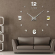 Horloge Murale 3D Moderne Sans Cadre Décoration Maison Chambre Enfant Grand Format Or 100x100cm - www.yonis-shop.com