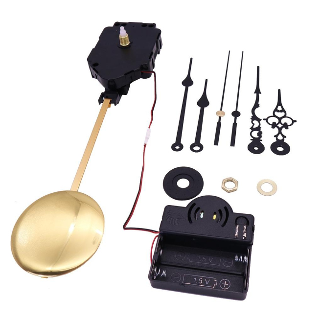 Kit DIY Mouvement Horloge à Pendule en Quartz avec Carillon et Aiguilles Métalliques Noires - www.yonis-shop.com