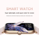 Montre Connectée Écran Couleur 1.75 Pouces Bracelet Acier Inoxydable Appels Bluetooth Étanche IP68 Autonomie 15 Jours Fonctio...