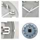 Horloge Murale Silencieuse 3D 12 Pouces Pour Salon Et Bureau Avec Affichage Digital Et Cadre En Plastique - www.yonis-shop.com
