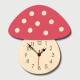 Horloge Murale Silencieuse Enfant Créative Champignon Coloré Décorative En Plexiglas Acrylic