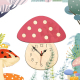 Horloge Murale Silencieuse Enfant Créative Champignon Coloré Décorative En Plexiglas Acrylic - www.yonis-shop.com