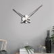 Horloge Murale DIY En Acier Inoxydable Avec Effet Miroir Pour Décoration Maison Et Bureau Noire - www.yonis-shop.com