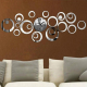 Horloge Murale 3D Design Moderne Stickers Acrylique Décoratif Style Antique Or Pour Intérieur Quartz Géométrique Abstrait - w...