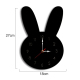 Horloge Murale Décorative Enfantine Silencieuse Motif Lapin Rose Pour Chambre D'Enfants - www.yonis-shop.com