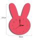 Horloge Murale Décorative Enfantine Silencieuse Motif Lapin Rose Pour Chambre D'Enfants - www.yonis-shop.com