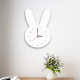 Horloge Murale Décorative Enfantine Silencieuse Motif Lapin Rose Pour Chambre D'Enfants - www.yonis-shop.com