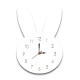 Horloge Murale Décorative Enfantine Silencieuse Motif Lapin Rose Pour Chambre D'Enfants - www.yonis-shop.com