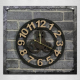Horloge Murale Vintage Style Industriel Américain En Bois Couleur Or Idéale Pour Cadeau De Pendaison De Crémaillère - www.yon...