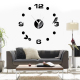 Horloge Murale Moderne 3D Avec Oiseaux Et Feuilles Rouges Décorative Facile À Installer Pour Salon 62x62cm Fonctionne Avec Pi...