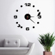 Horloge Murale Moderne 3D Avec Oiseaux Et Feuilles Rouges Décorative Facile À Installer Pour Salon 62x62cm Fonctionne Avec Pi...