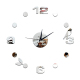 Horloge Murale Moderne 3D Avec Oiseaux Et Feuilles Rouges Décorative Facile À Installer Pour Salon 62x62cm Fonctionne Avec Pi...