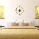 Horloge Murale Moderne Effet Miroir 3D Rouge Design DIY Style Romain Avec Stickers - www.yonis-shop.com