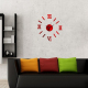 Horloge Murale Moderne Effet Miroir 3D Rouge Design DIY Style Romain Avec Stickers - www.yonis-shop.com
