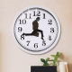 Horloge Murale Design Homme D'Affaires Silencieuse En Verre Haute Qualité Décoration Originale Durabilité Assurée