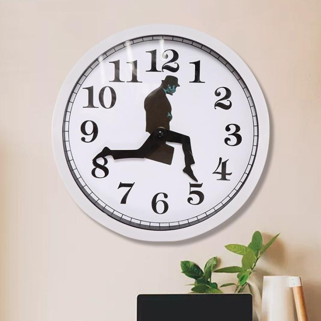 Horloge Murale Design Homme D'Affaires Silencieuse En Verre Haute Qualité Décoration Originale Durabilité Assurée - www.yonis...