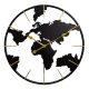 Horloge Murale En Fer Art 3D Avec Carte Du Monde Décorative Pour Salon Chambre Et Plus