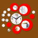 Horloge Murale Décorative 3D Stéréo Acrylique Miroir Moderne Pour Salon Style Abstrait Étanche Anti-Corrosion