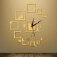 Horloge Murale Miroir 3D Acrylique Moderne Décoration Salon Chambre Carré 55x45 Cm