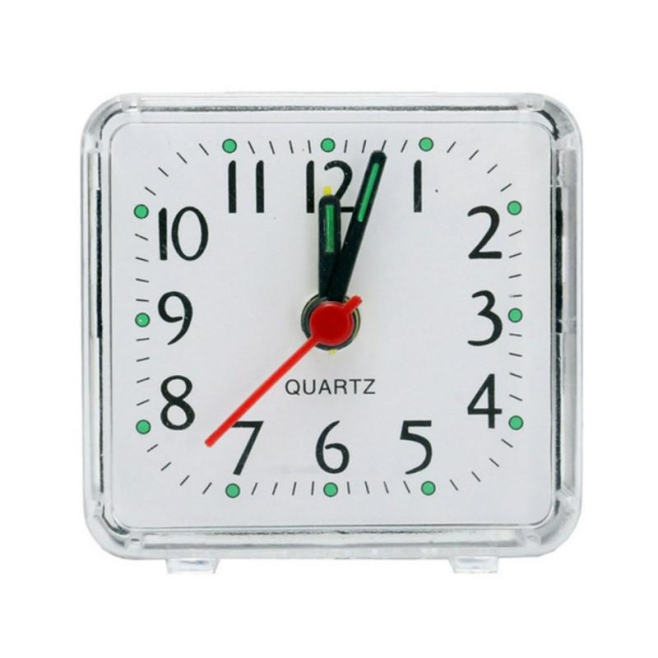 Horloge Digitale Carrée Rose Compacte et Silencieuse pour Chambre ou Bureau - www.yonis-shop.com