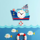 Horloge Murale Enfant Cartoon Bois Écologique Couleurs Vives Pour Chambre Et Salon - www.yonis-shop.com