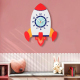 Horloge Murale Enfant Cartoon Bois Écologique Couleurs Vives Pour Chambre Et Salon - www.yonis-shop.com