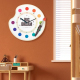 Horloge Murale Enfant Cartoon Bois Écologique Couleurs Vives Pour Chambre Et Salon - www.yonis-shop.com