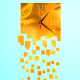 Horloge Murale Personnalité Mosaïque Décorative Trois Dimensions Noir 22x50cm - www.yonis-shop.com
