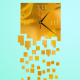 Horloge Murale Personnalité Mosaïque Décorative Trois Dimensions Noir 22x50cm - www.yonis-shop.com
