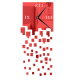 Horloge Murale Personnalité Mosaïque Décorative Trois Dimensions Noir 22x50cm - www.yonis-shop.com