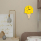 Horloge Murale Décorative En Acrylique Et Bois Design Crème Glacée Noir Taille 27.5x17.5cm - www.yonis-shop.com
