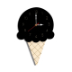 Horloge Murale Décorative En Acrylique Et Bois Design Crème Glacée Noir Taille 27.5x17.5cm - www.yonis-shop.com