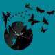 Horloge Murale Papillon 3D Acrylique Déco Salon Chambre Anti-Corrosion Design Circulaire Quartz - www.yonis-shop.com